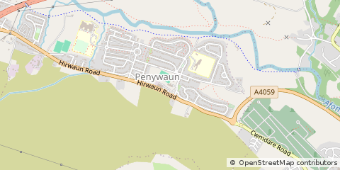 Map of Aberdare, Rhondda Cynon TAF