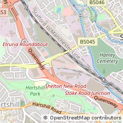 Map of Stoke-on-Trent, Staffs