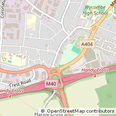 Map of High Wycombe, Buckinghamshire