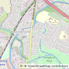 Map of Coventry, Warwickshire