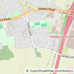 Map of Rotherham, South Yorkshire