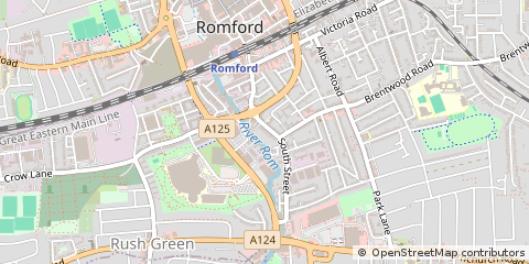 Map of Romford, Essex
