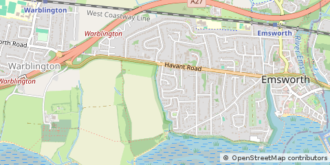 Map of Emsworth, Hampshire