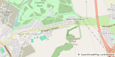 Map of Houghton LE Spring, Tyne and Wear