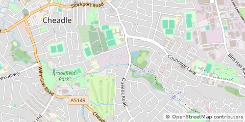 Map of Cheadle, Cheshire