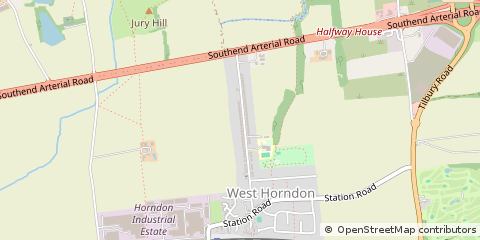 Map of Brentwood, Essex