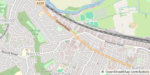 Map of Reading, Berkshire