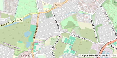 Map of Feltham, Middlesex
