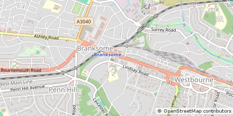 Map of Poole Road, Branksome, Poole