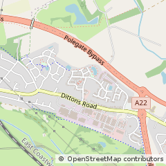 Map of Polegate, East Sussex