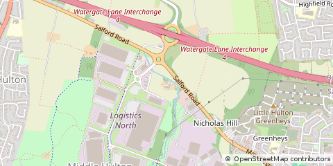 Map of Bolton, Lancashire