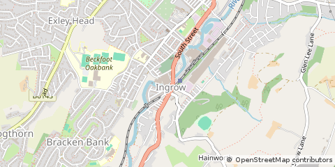 Map of Keighley, West Yorkshire
