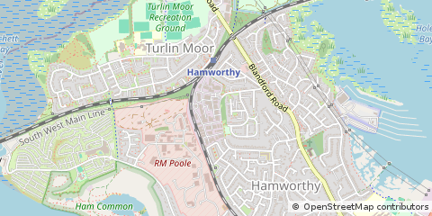 Map of Poole, Dorset