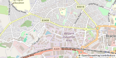 Map of Bracknell, Berkshire