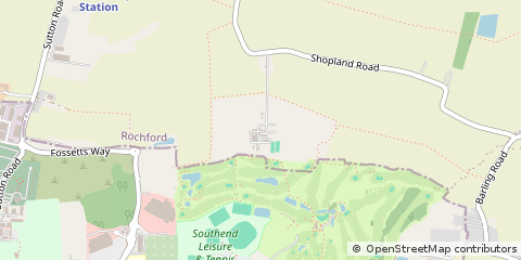 Map of Rochford, Essex