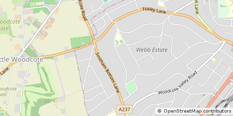 Map of Purley, Surrey