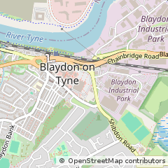 Map of Blaydon-on-Tyne, Tyne & Wear