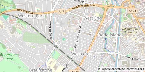 Map of Leicester