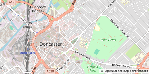Map of Doncaster, South Yorkshire