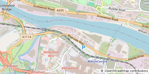 Map of Gateshead