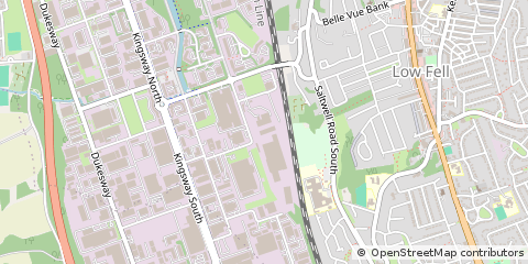 Map of Team Valley, Gateshead