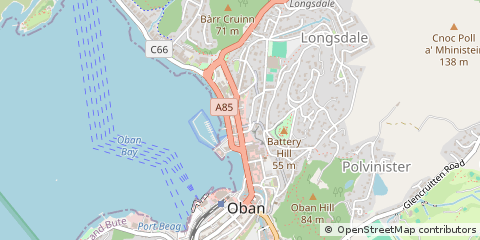 Map of Oban, Argyll
