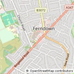 Map of Ferndown, Dorset