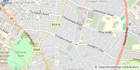 Map of Leicester