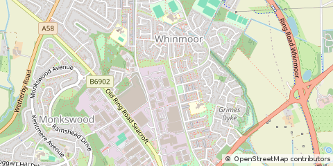 Map of Leeds, West Yorkshire