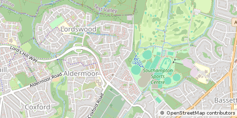 Map of Southampton, Hampshire