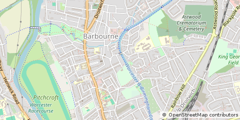 Map of Worcester, Worcestershire
