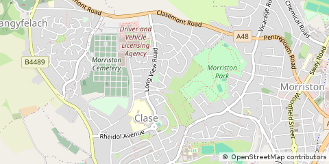 Map of Morriston, Swansea