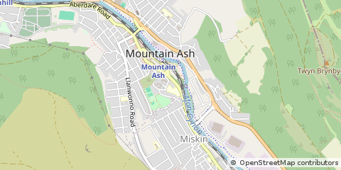 Map of Mountain ASH, MID Glamorgan