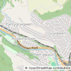 Map of Pontypridd, MID Glamorgan