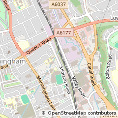 Map of Bradford, West Yorkshire