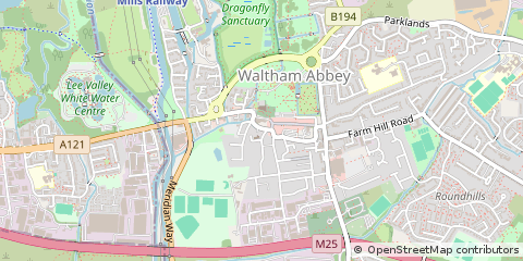 Map of Waltham Abbey, Essex