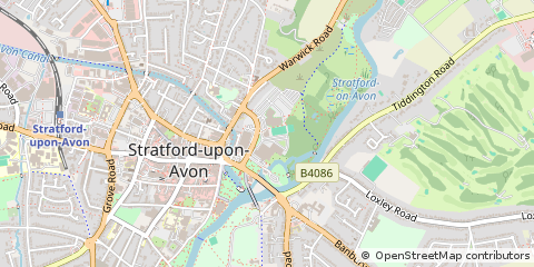 Map of Stratford-Upon-Avon, Warwickshire