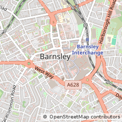 Map of Barnsley, South Yorkshire
