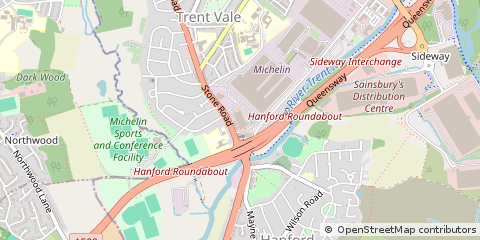 Map of Stoke-on-Trent, Staffordshire