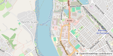 Map of Barrow in Furness, Cumbria