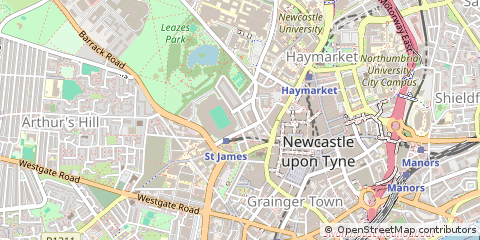 Map of Tyne and Wear
