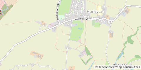 Map of Hurley, Warwickshire