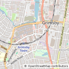 Map of Grimsby, N E Lincs