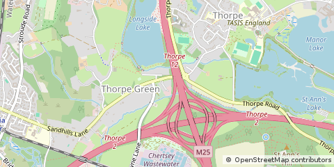 Map of Egham, Surrey