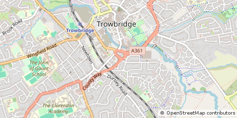 Map of Trowbridge, Wiltshire