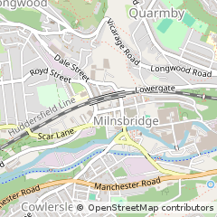 Map of Milnsbridge, Huddersfield