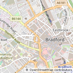 Map of Bradford, Yorkshire