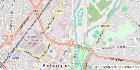 Map of Burton-on-Trent