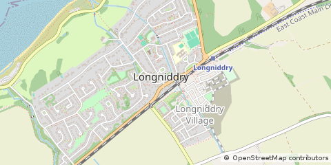 Map of Longniddry, East Lothian