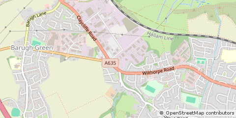 Map of Barnsley, South Yorkshire